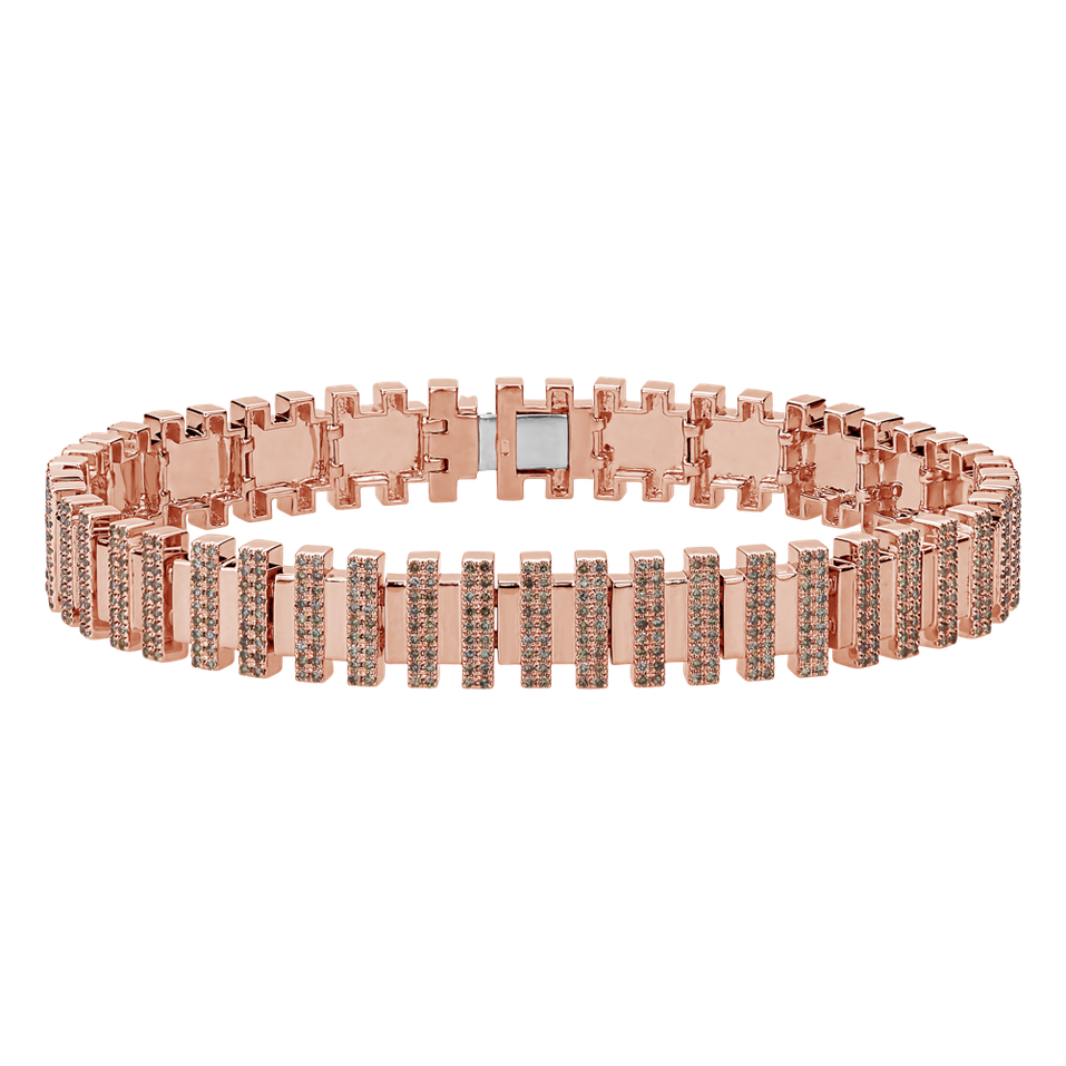 Bracelet with brown diamonds Golden Night
