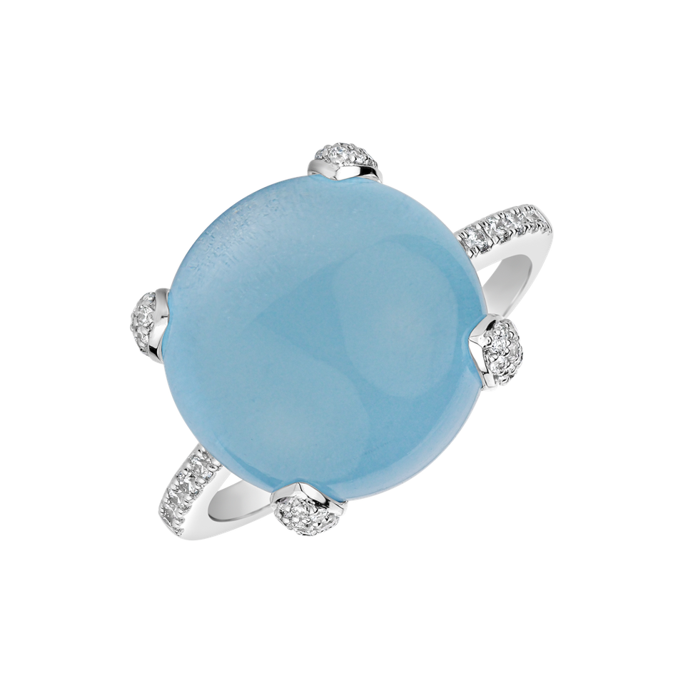 Diamond ring with Topaz Allure Drop