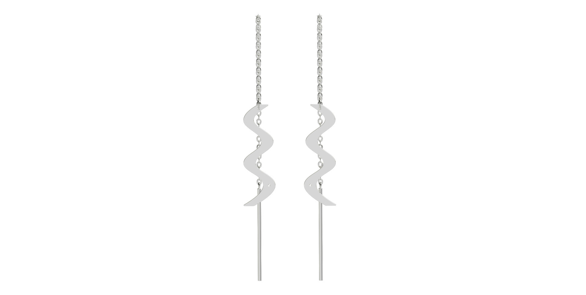 Diamond earrings Wave
