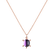 Diamond necklace with Amethyst Marvelous Turtle2