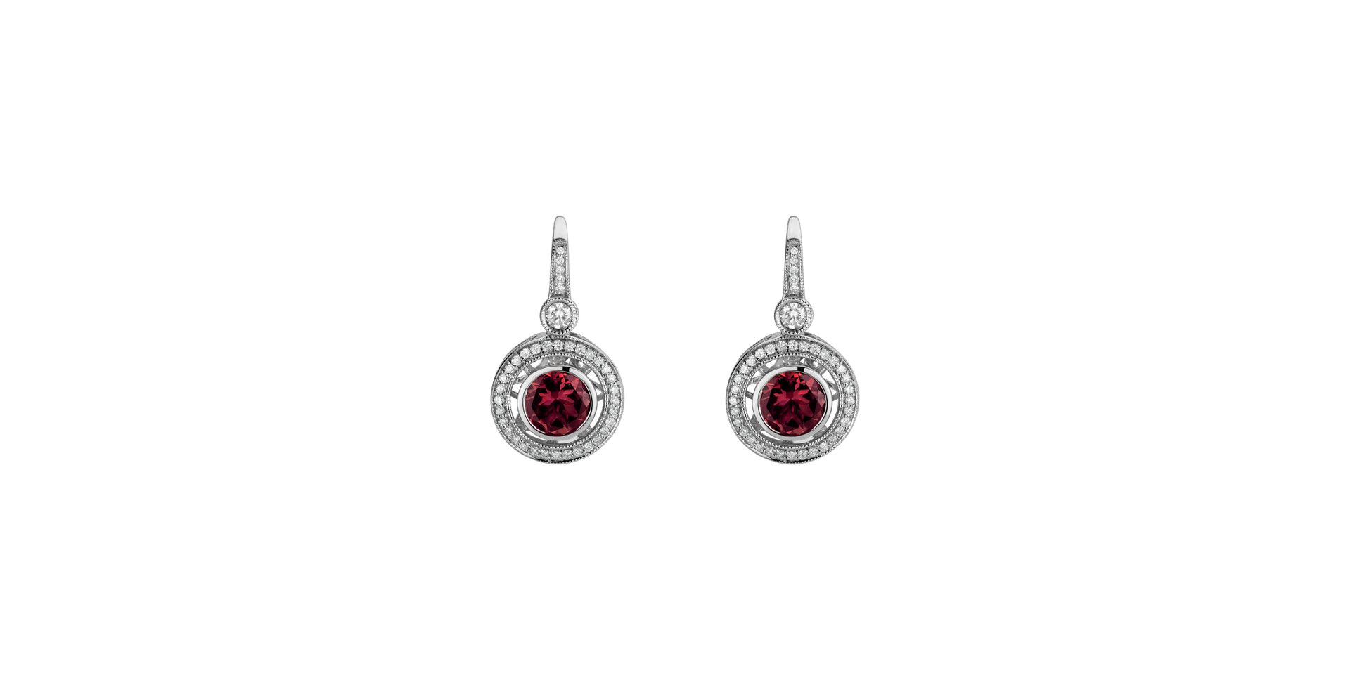 Diamond earrings with Tourmaline Monarch Love