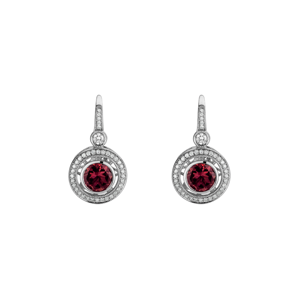 Diamond earrings with Tourmaline Monarch Love