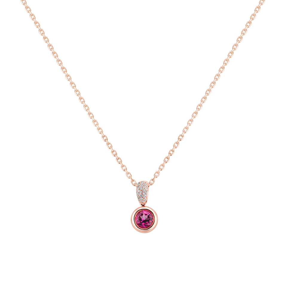 Diamond pendant with Topaz Delicate Drop