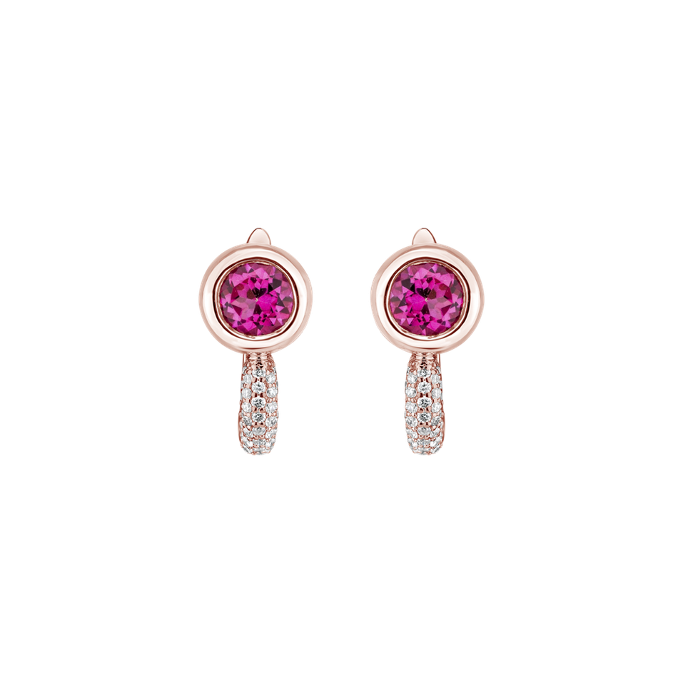 Diamond earrings with Topaz Starshine Essence