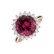 Ring with Garnet and diamonds Sun Impression2
