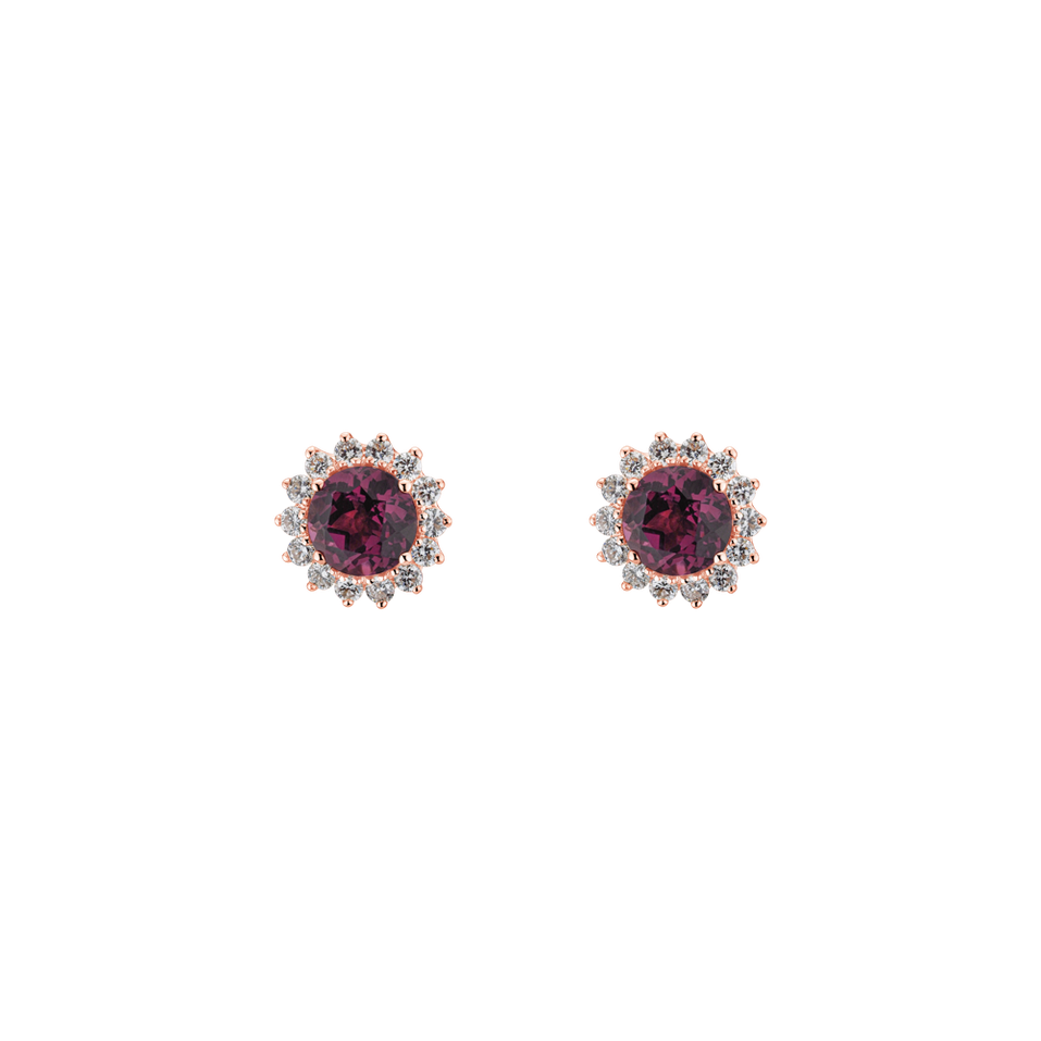Diamond earrings with Garnet Stellar Hope