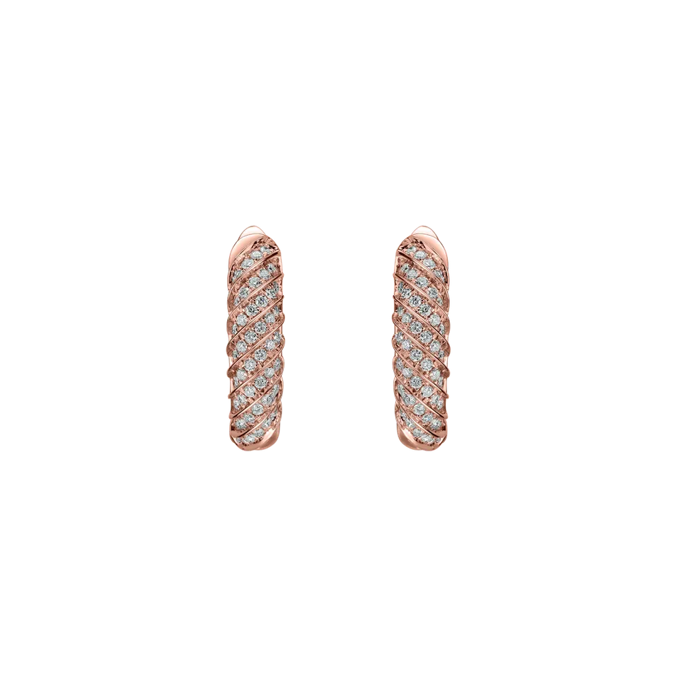 Diamond earrings Spiral of affection