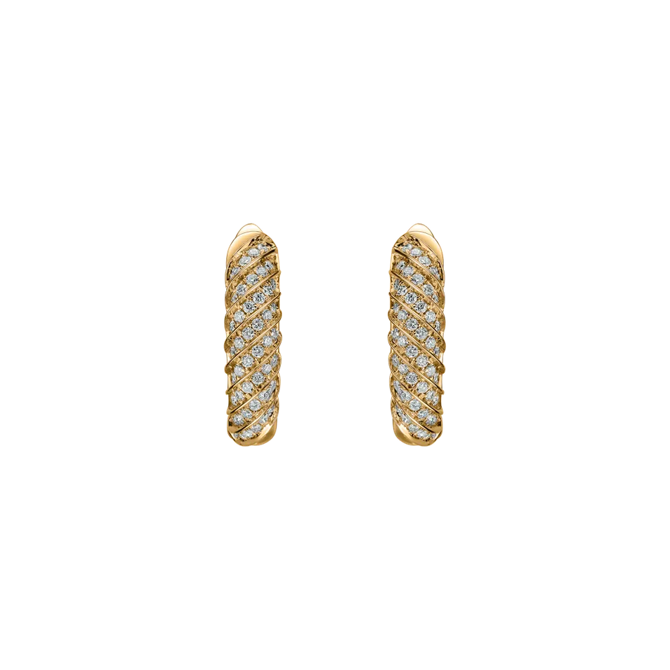 Diamond earrings Spiral of affection