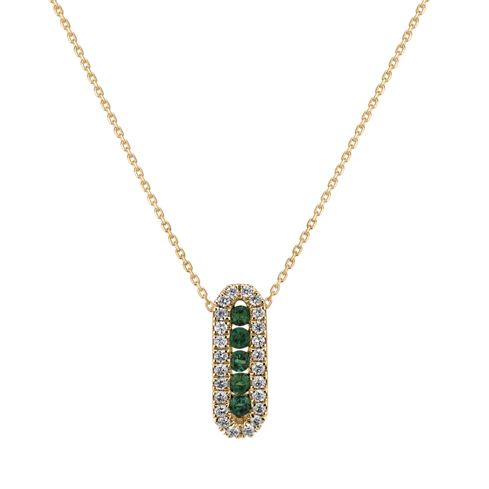 Diamond pendant with Emerald Aristocratic Vision