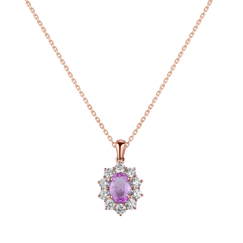 Diamond pendant with Sapphire Goddess Elegance