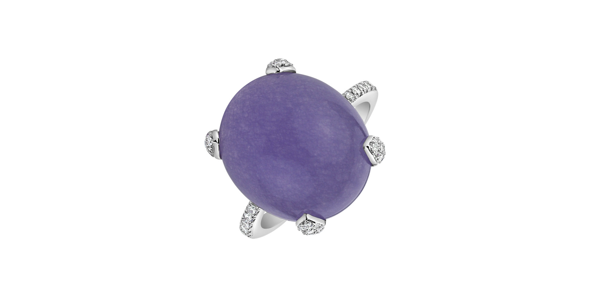 Diamond ring with Quartz Niche