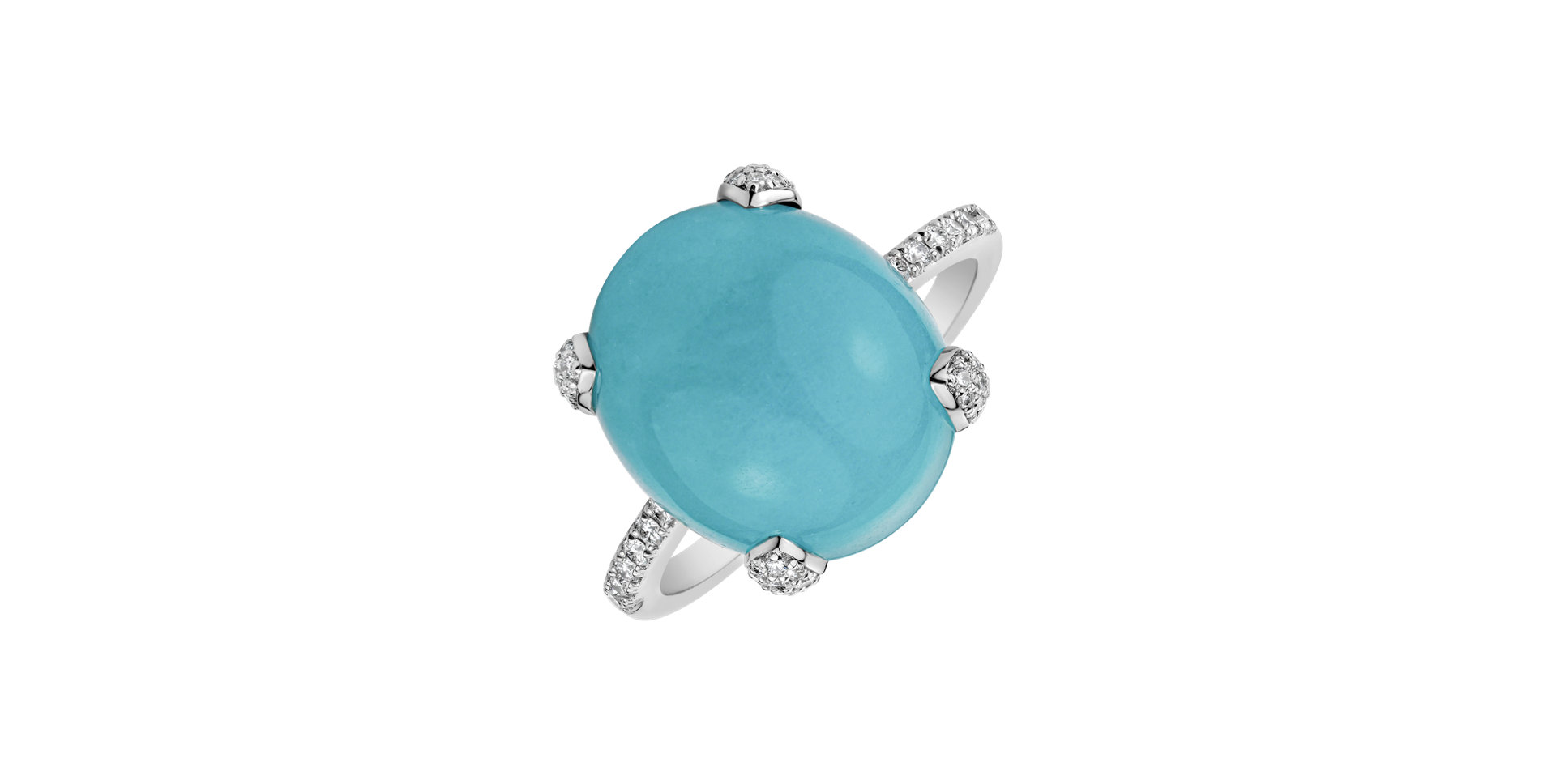 Diamond rings with Amezonite Niche