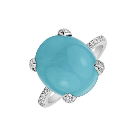 Diamond rings with Amezonite Niche