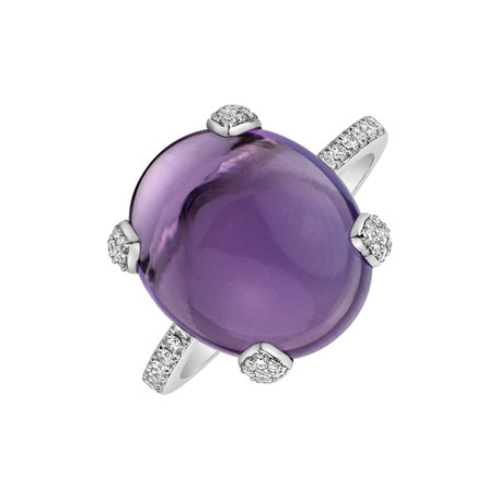 Diamond rings with Amethyst Niche