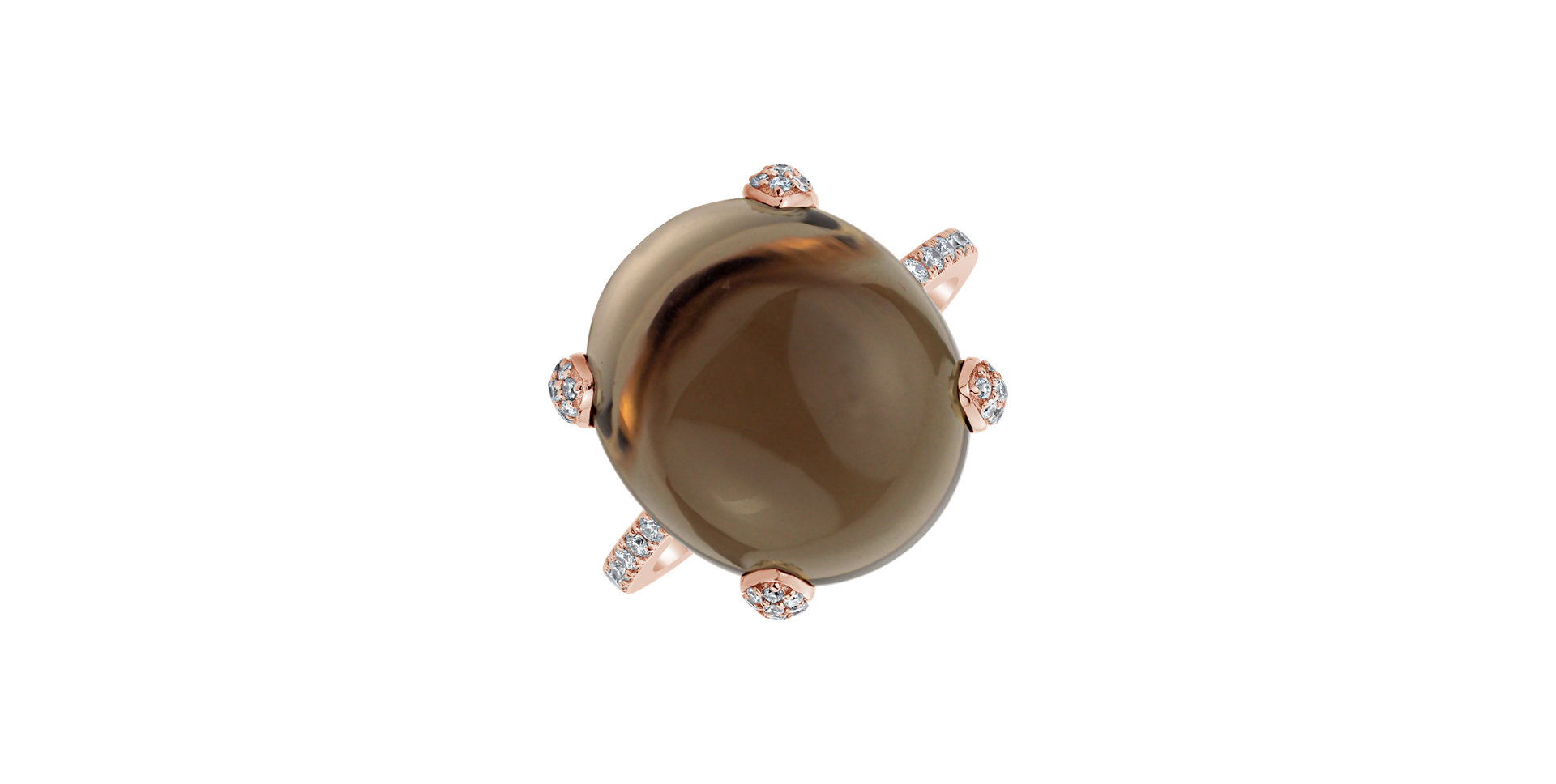 Diamond ring with Quartz Niche