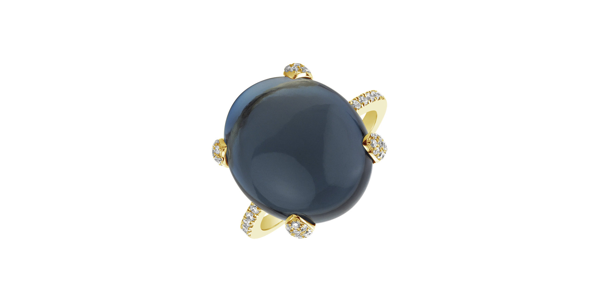 Diamond ring with Topaz Niche