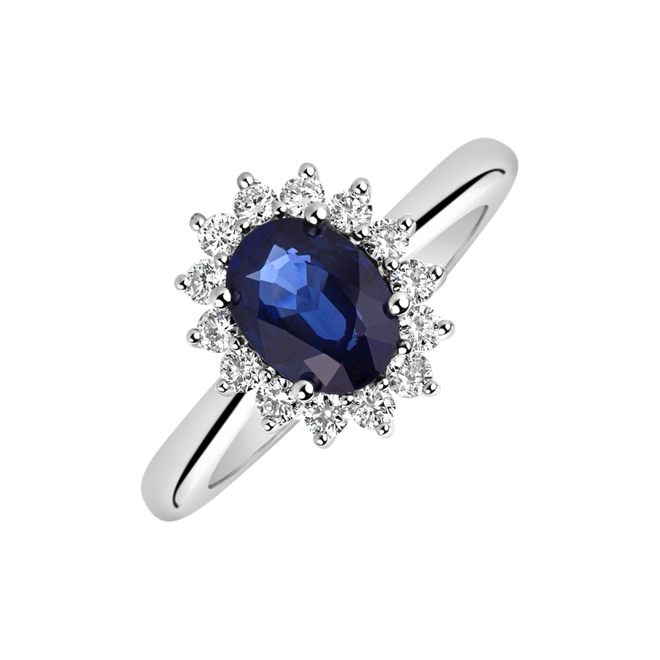 Diamond ring with Sapphire Fabulous Lady