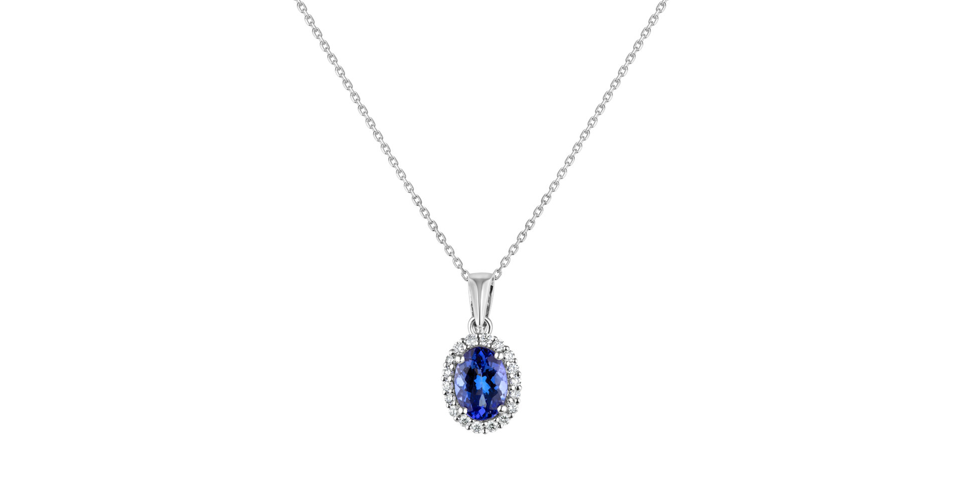 Diamond pendant with Tanzanite Charming Allegory