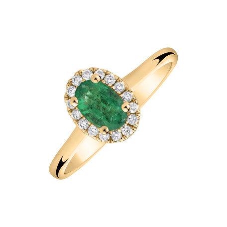 Diamond ring with Emerald Princess Wish