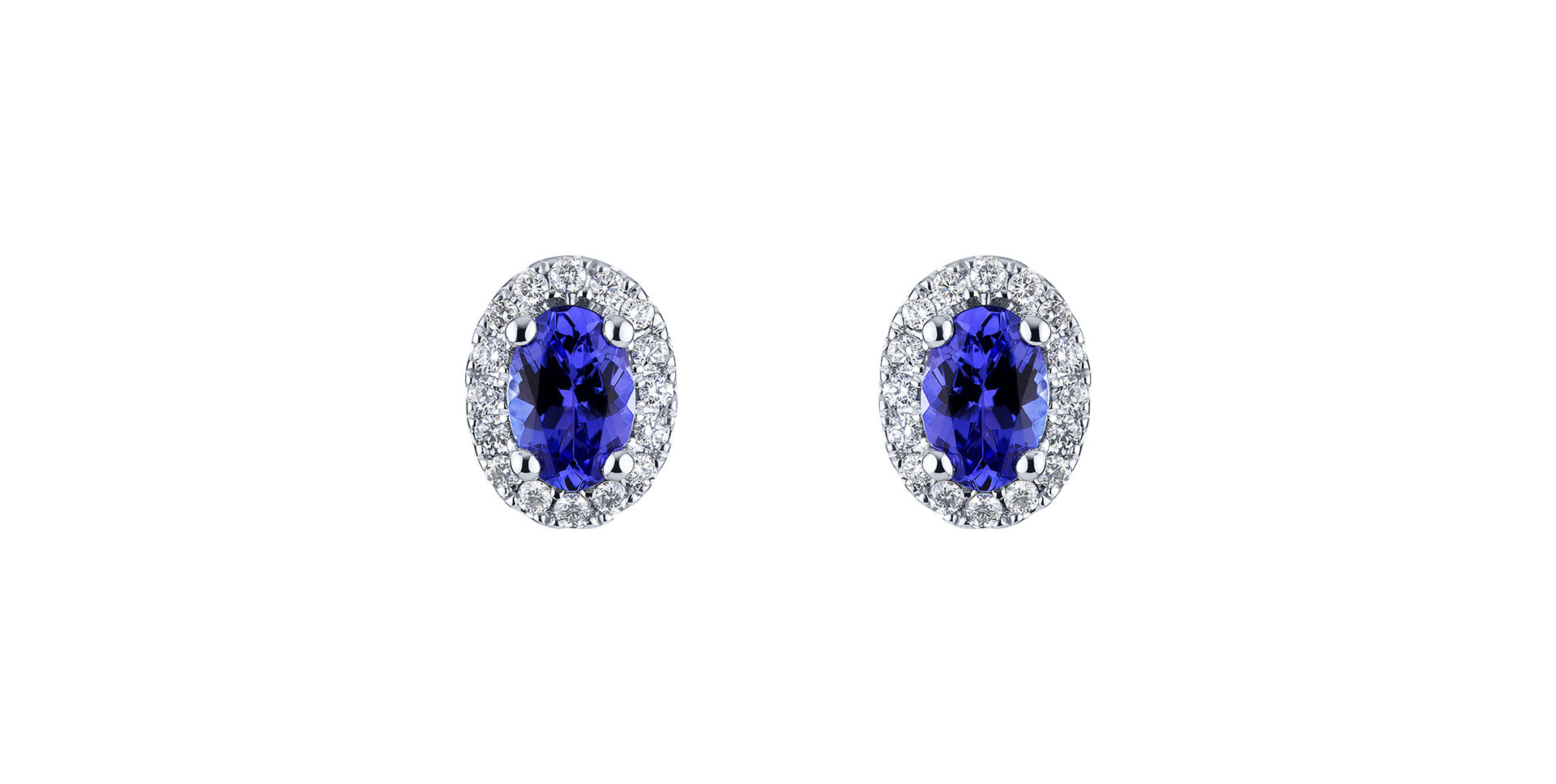 Diamond earrings with Tanzanite Imperial Allegory