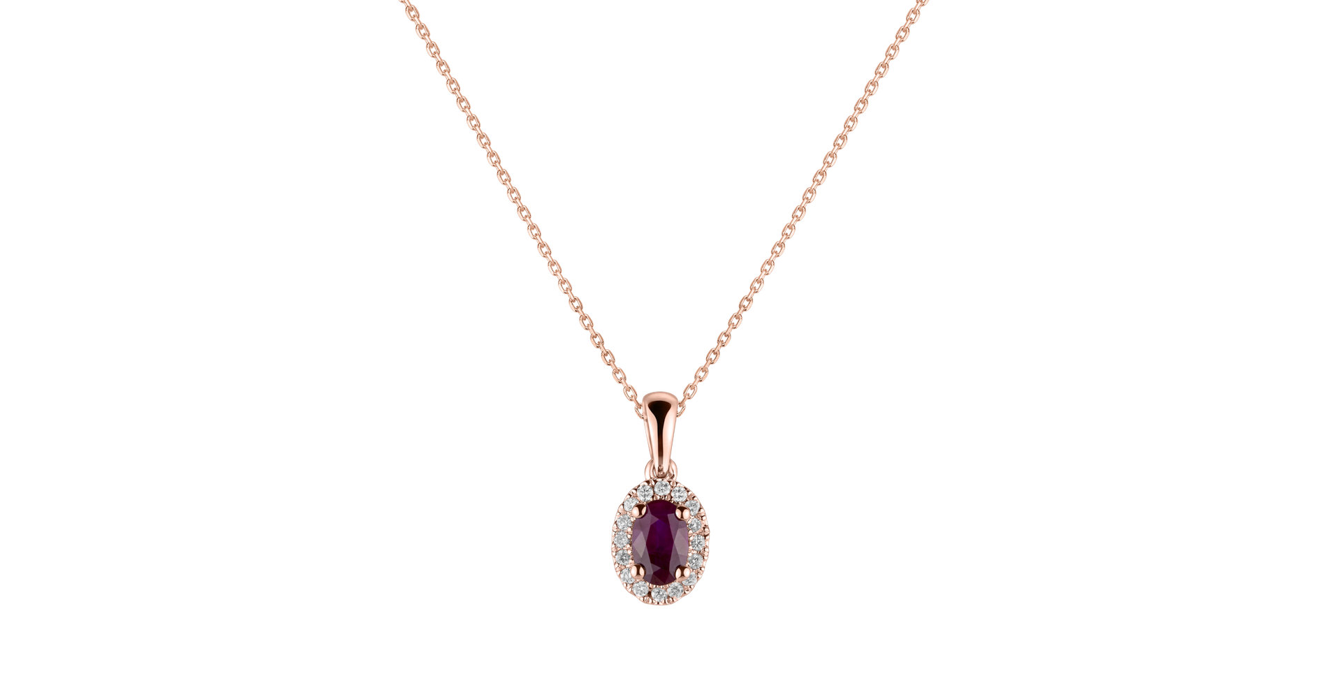 Diamond pendant with Ruby Princess Essence