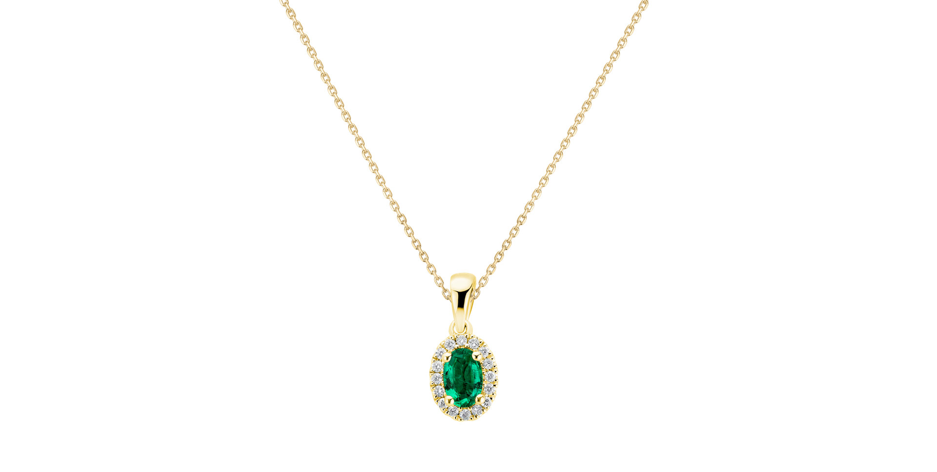 Diamond pendant with Emerald Princess Essence