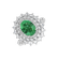 Diamond ring with Emerald Frozen Drop2