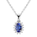 Diamond pendant with Tanzanite Princess Sparkle2