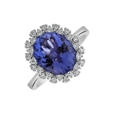 Diamond ring with Tanzanite Tanzania Grace