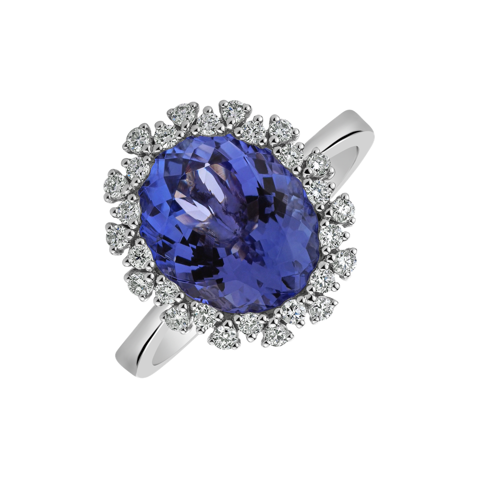 Diamond ring with Tanzanite Tanzania Grace