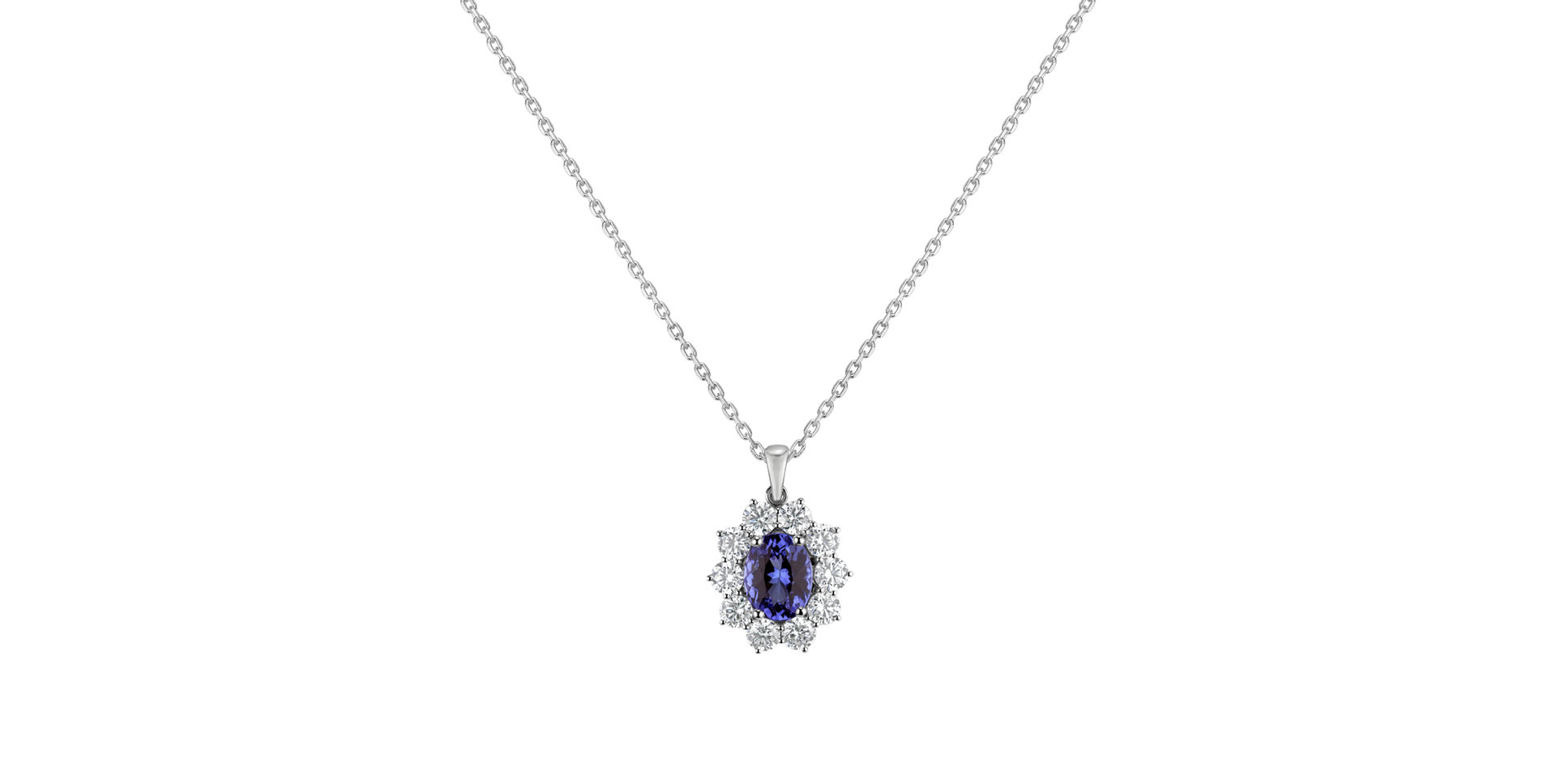 Diamond pendant with Tanzanite Royal Jewel