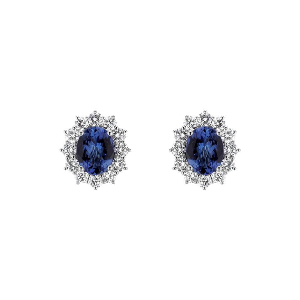 Diamond earrings with Tanzanite Tanzania Desire