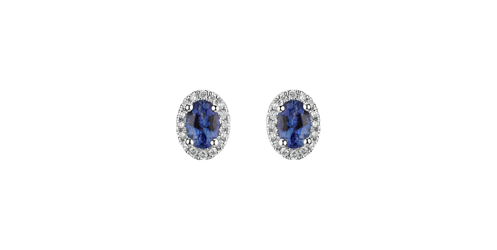 Diamond earrings with Tanzanite Imperial Allegory