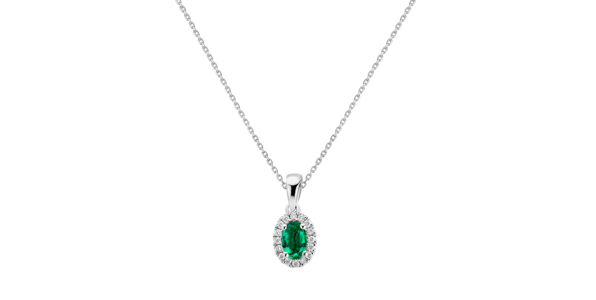 Diamond pendant with Emerald Princess Essence
