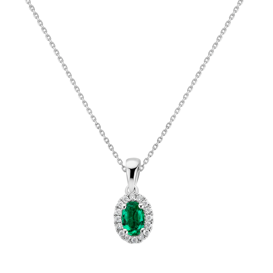 Diamond pendant with Emerald Princess Essence