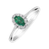 Diamond ring with Emerald Princess Wish2