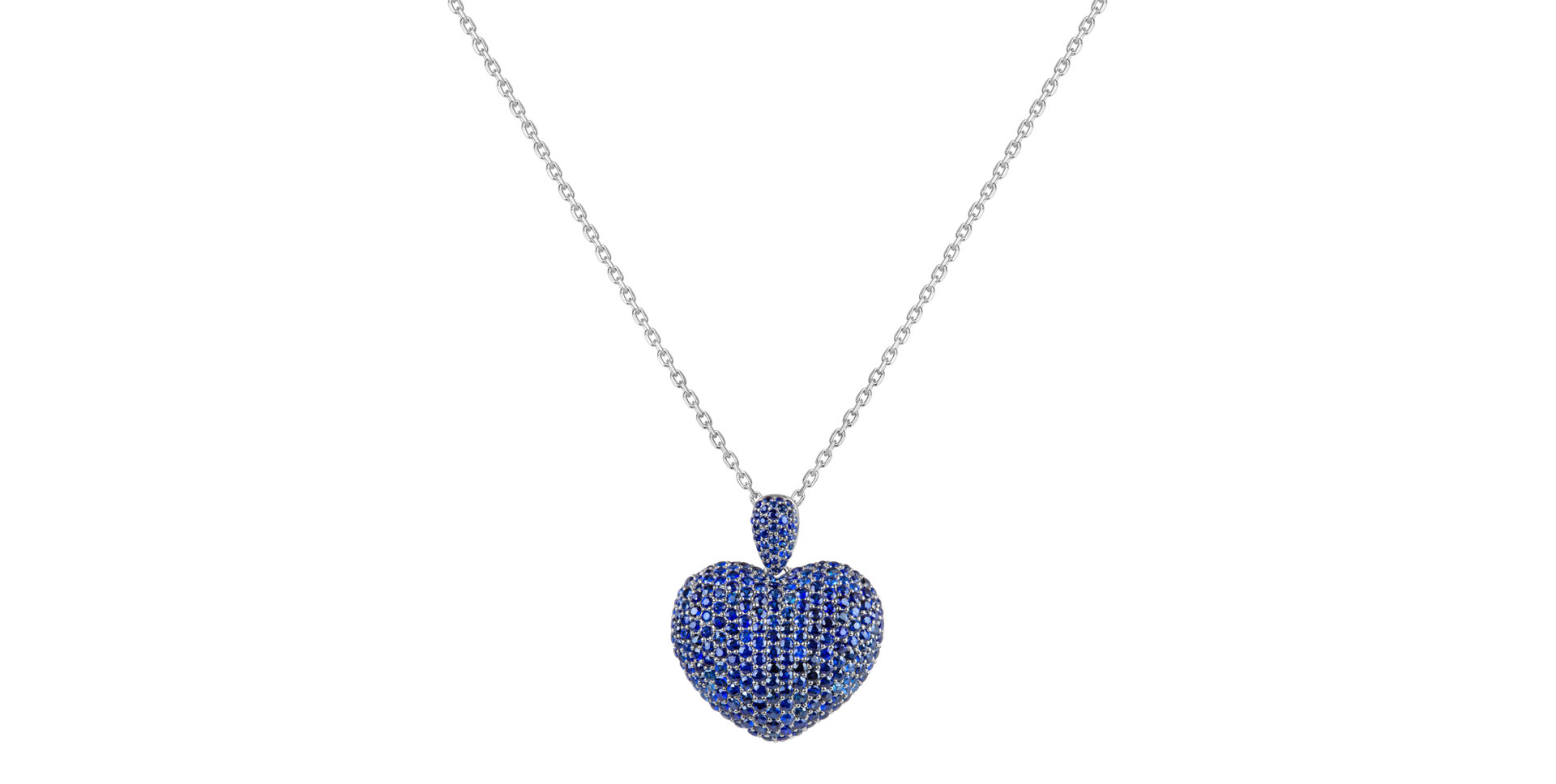 Pendant with Sapphire Heart Brilliance