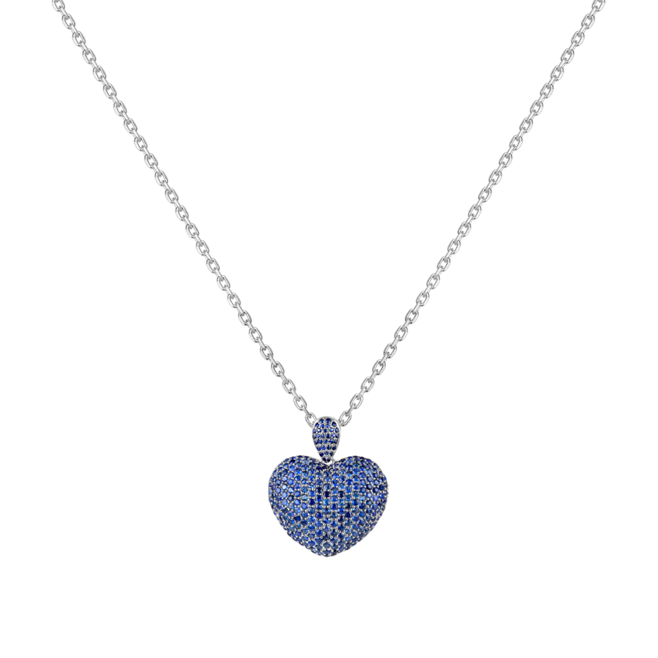 Pendant with Sapphire Heart Brilliance