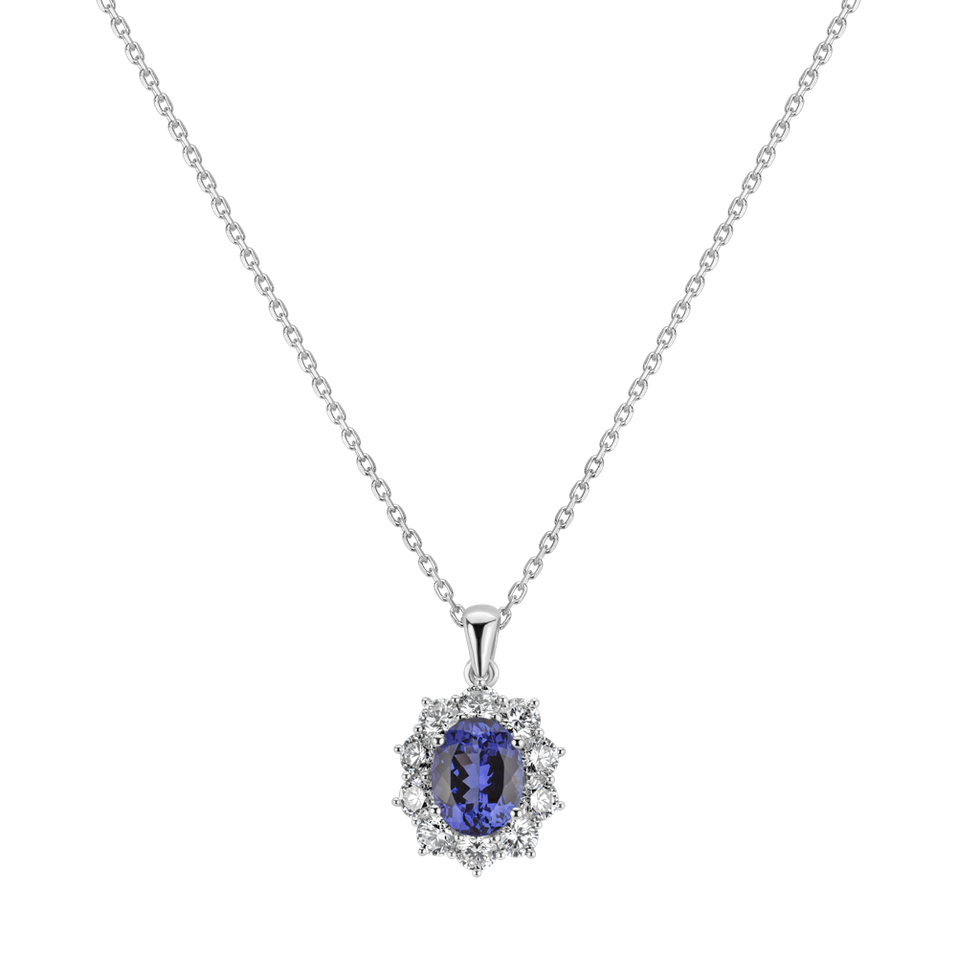 Diamond pendant with Tanzanite Goddess Elegance