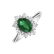 Diamond ring with Emerald Trixie Princess2
