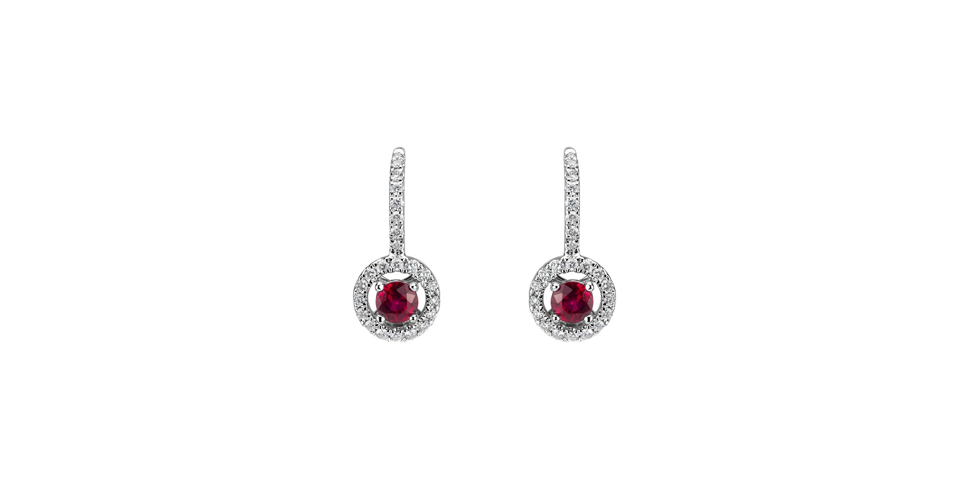 Diamond earrings with Ruby Infinite Splendour