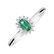 Diamond ring with Emerald Princess2
