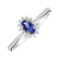 Diamond ring with Tanzanite Princess2