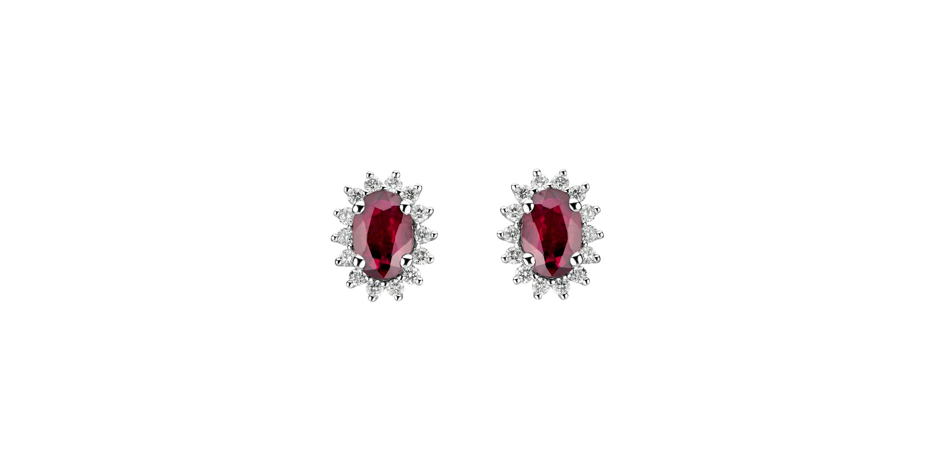 Diamond earrings with Ruby Princess Sparkle