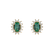 Diamond earrings with Emerald Princess Sparkle2