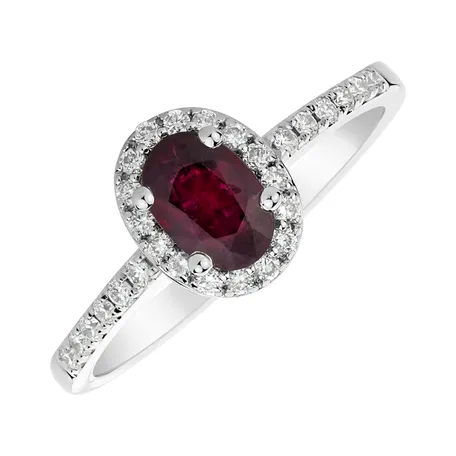 Diamond ring with Ruby Princess