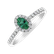 Diamond ring with Emerald Princess2