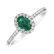Diamond ring with Emerald Princess2