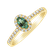 Diamond ring with Emerald Princess2