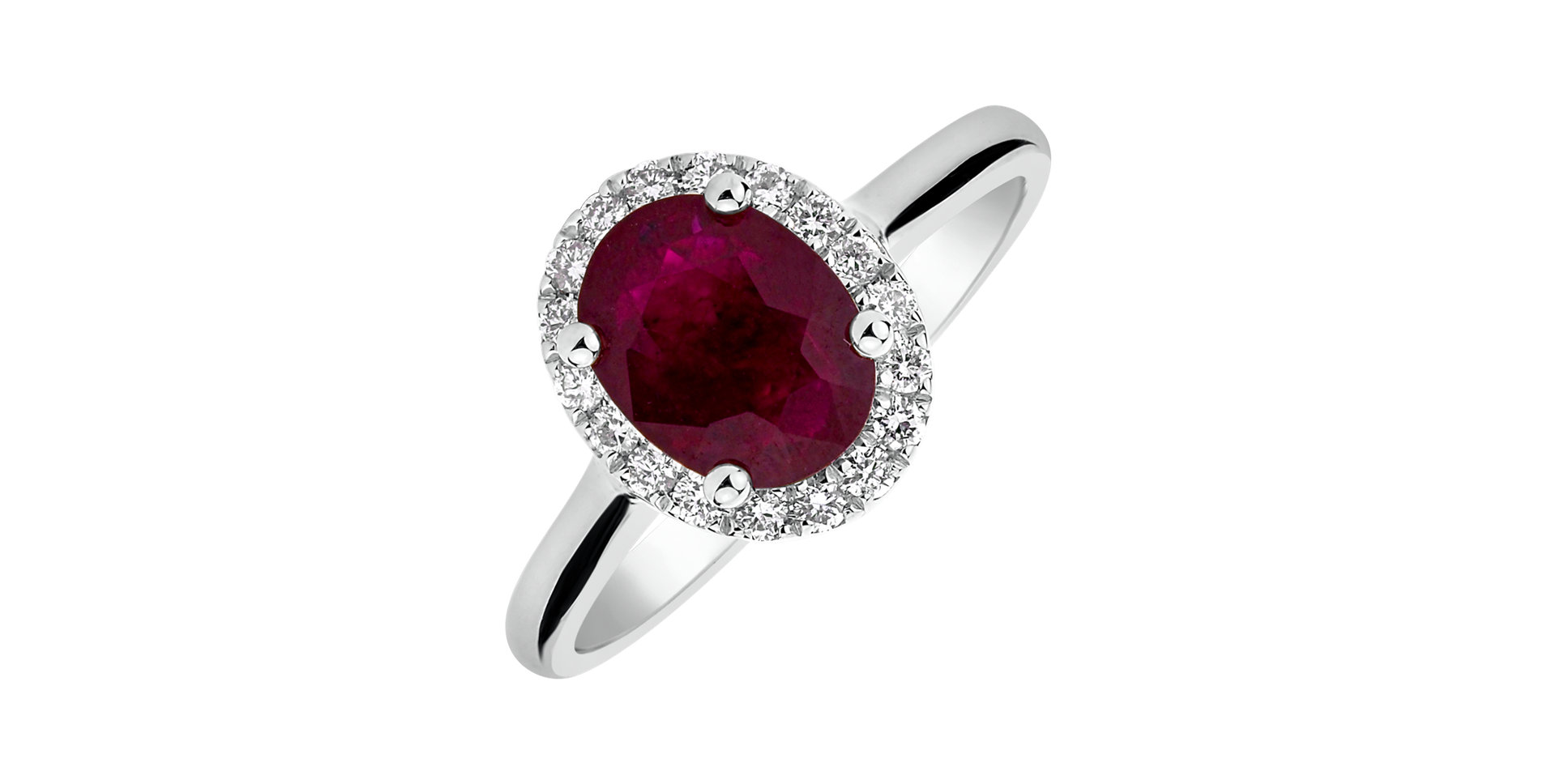 Diamond ring with Ruby Princess